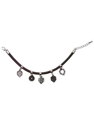 Pulsera cuero 5 aletas dardos