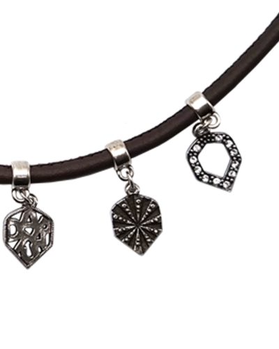 Leather bracelet 5 darts flights