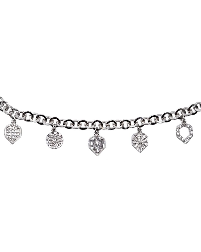 Silver bracelet + 5 elements darts