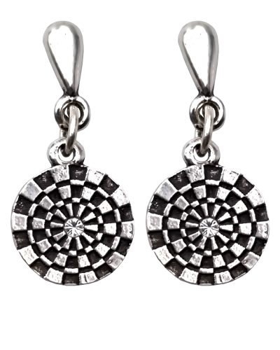 Pendientes Diana plata vieja dardos