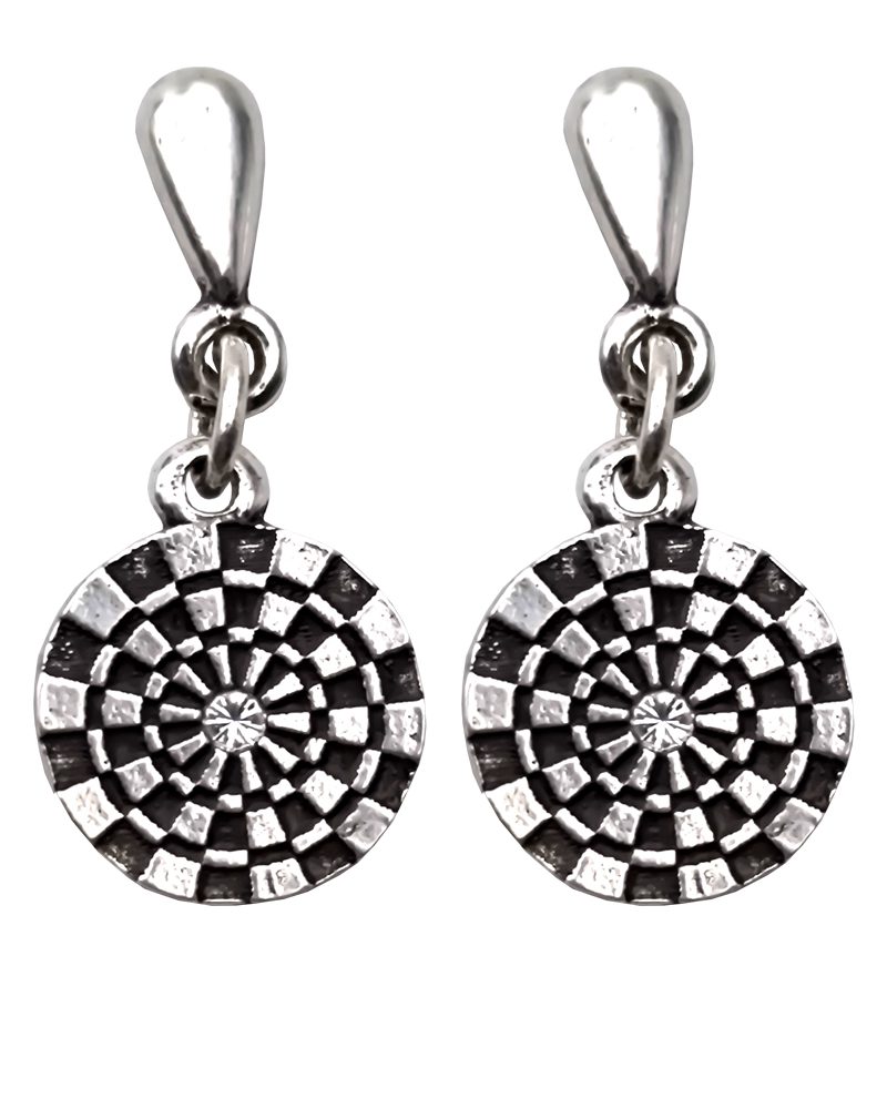 Pendientes Diana plata vieja dardos