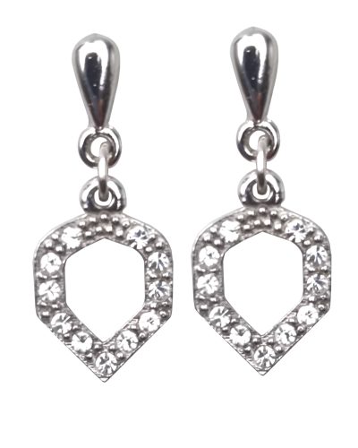 Pendientes aleta baño plata