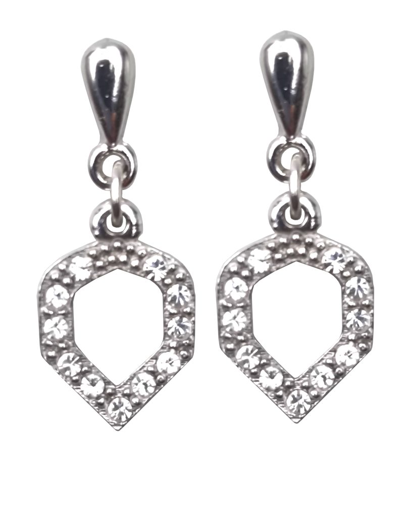 Pendientes aleta baño plata