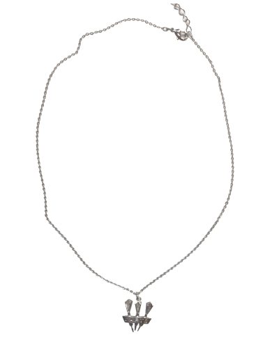 Collar 3 dardos  baño plata