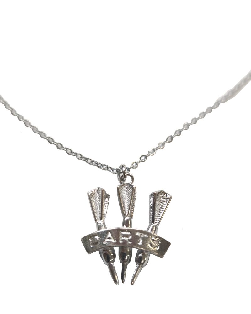 Collar 3 dardos  baño plata