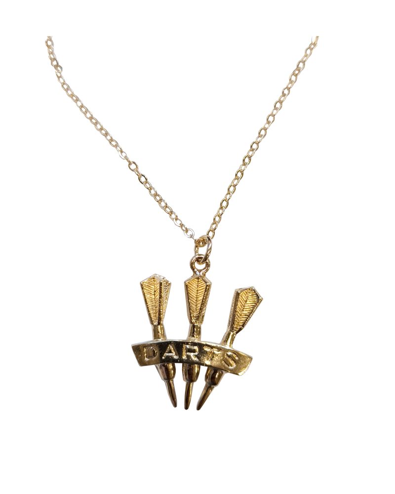 Collar 3 dardos  baño oro