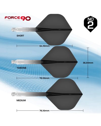 Aleta  Mission Force 90 Gradient Negra Nº2 Corta
