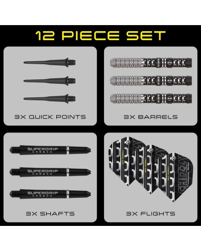 Dardos punta de plastico Harrows Chizzy V4 90% tungsteno 18 gr