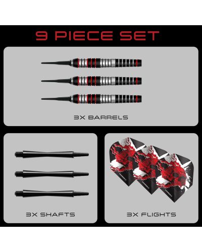 Dardos punta de plastico Harrows darts Heavy Metal acero inoxidable 20 gr