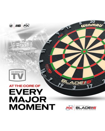WINMAU Darts Blade 6 Triple Core Carbon Professional PDC Dartboard