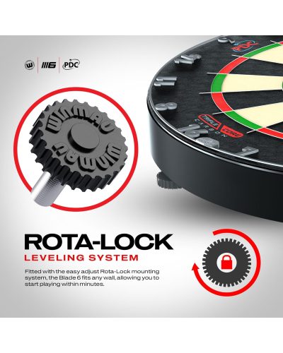 WINMAU Darts Blade 6 Triple Core Carbon Professional PDC Dartboard