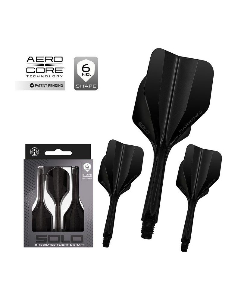 Plumas Harrows Solo Negro Nº6 Mediana