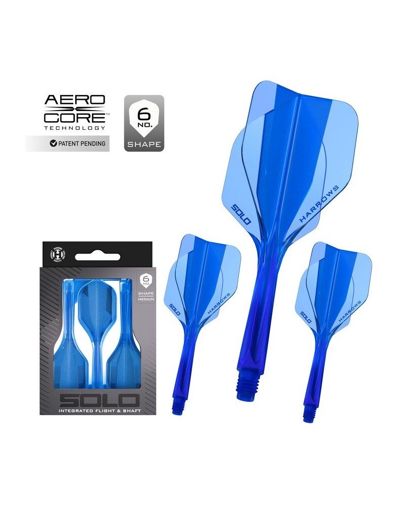 Plumas Harrows Solo  azul Nº6 Corta