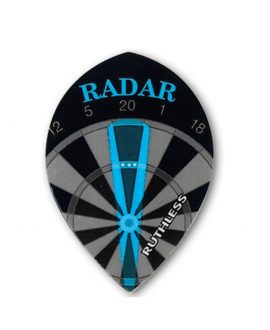 Aleta dardos Ruthless 05 oval negra radar