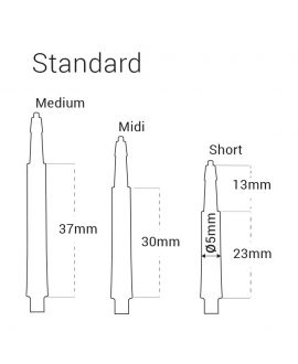 Clic Standard short shaft harrows darts black