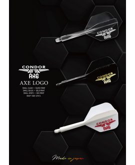 Condor AXE Dart Flights -  SMALL Logo Clear