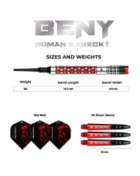 Dardos Mission Darts Roman Benecký 90%  tungsteno