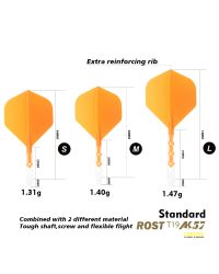 Aleta Cuesoul integrada todo en uno AK57 Rost T19 Small STD Naranja L
