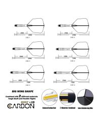 Aleta Cuesoul integrada todo en uno Rost T19 Carbon Big Wing Azul 1