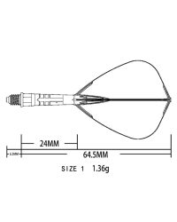 Aleta Cuesoul integrada todo en uno Rost T19 Carbon  Kite Rosa 1