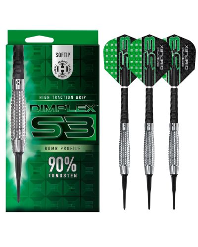 Dardos punta plástico Harrows darts Dimplex S3 Bomb 90% tungsteno 18 gr