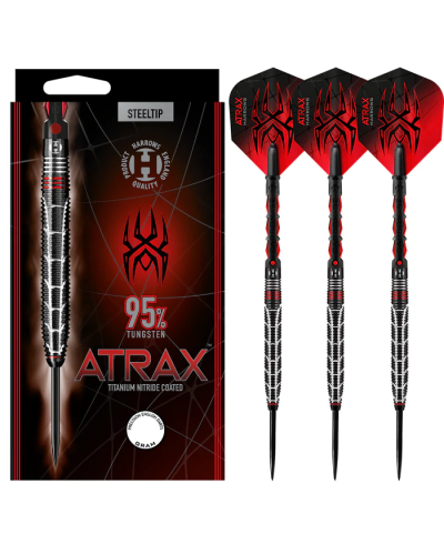 Dardos Harrows darts Atrax 90% tungsteno punta de acero.