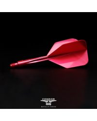 Aleta Condor AXE Dart Flights - SMALL Roja Metalica