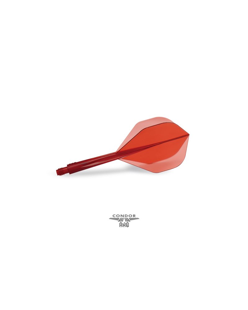 Condor AXE darts flights SMALL Clear Red