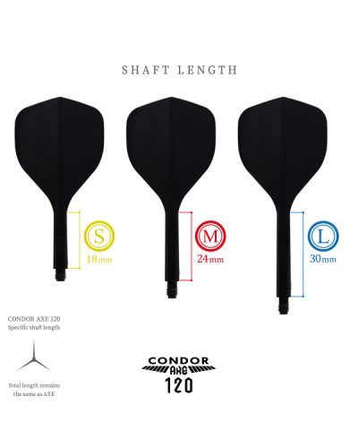 Condor darts flights AXE 120  STD Black